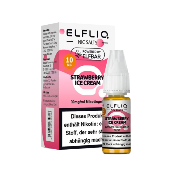 ELFBAR Elfliq - Strawberry Ice Cream 10mg Nikotin