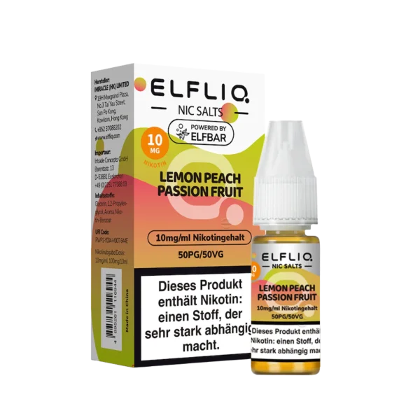 ELFBAR Elfliq - Lemon Peach Passion Fruit 10mg Nikotin